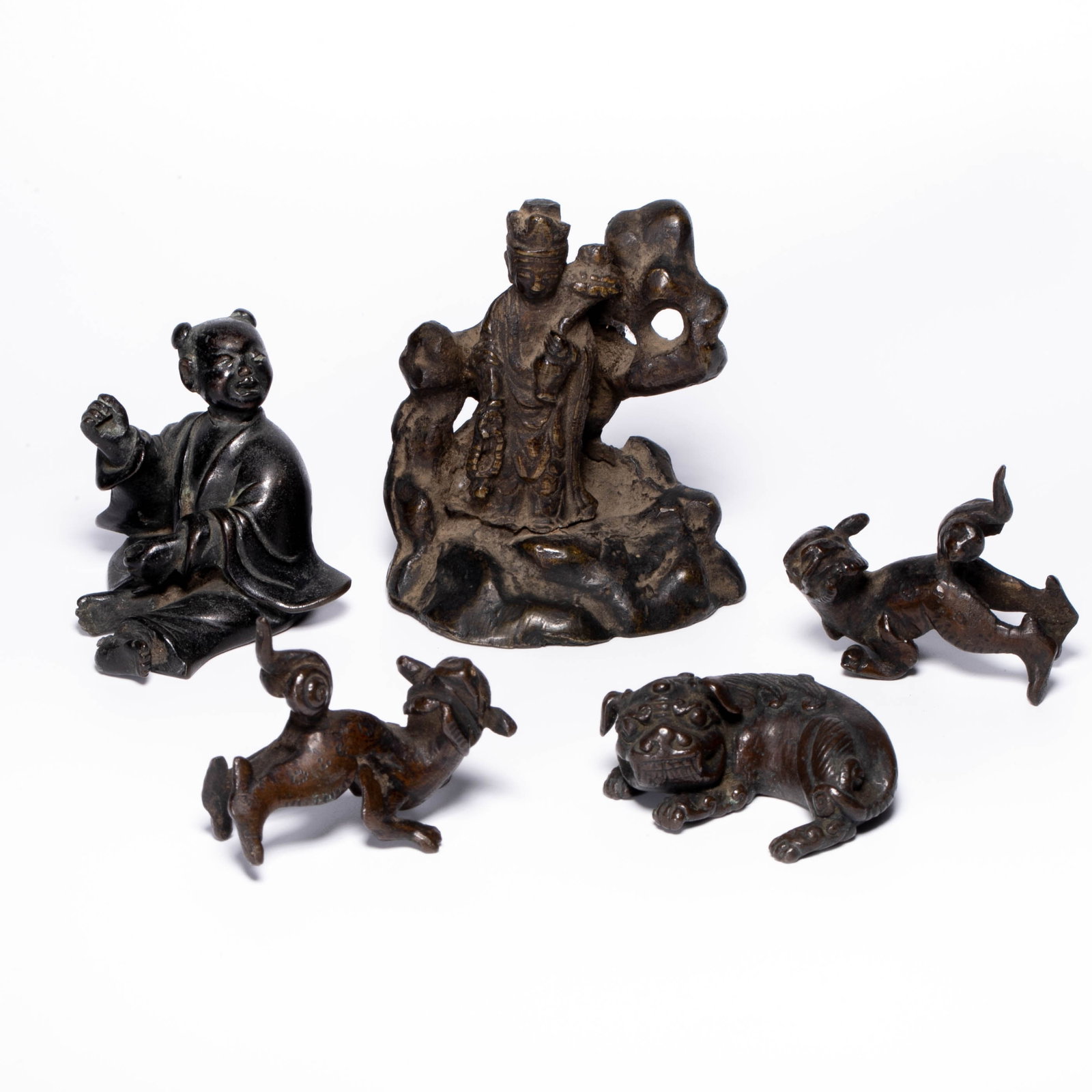 Ancient Tang bronze scholar's object 6 pieces (1 of 10)