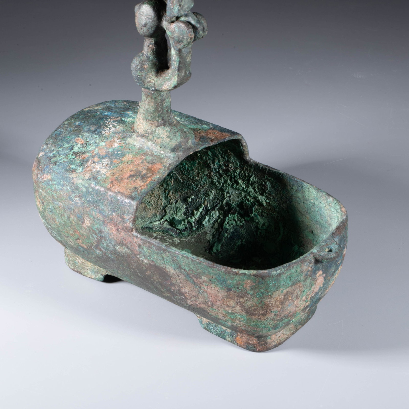 Chinese bronze lamp - 4