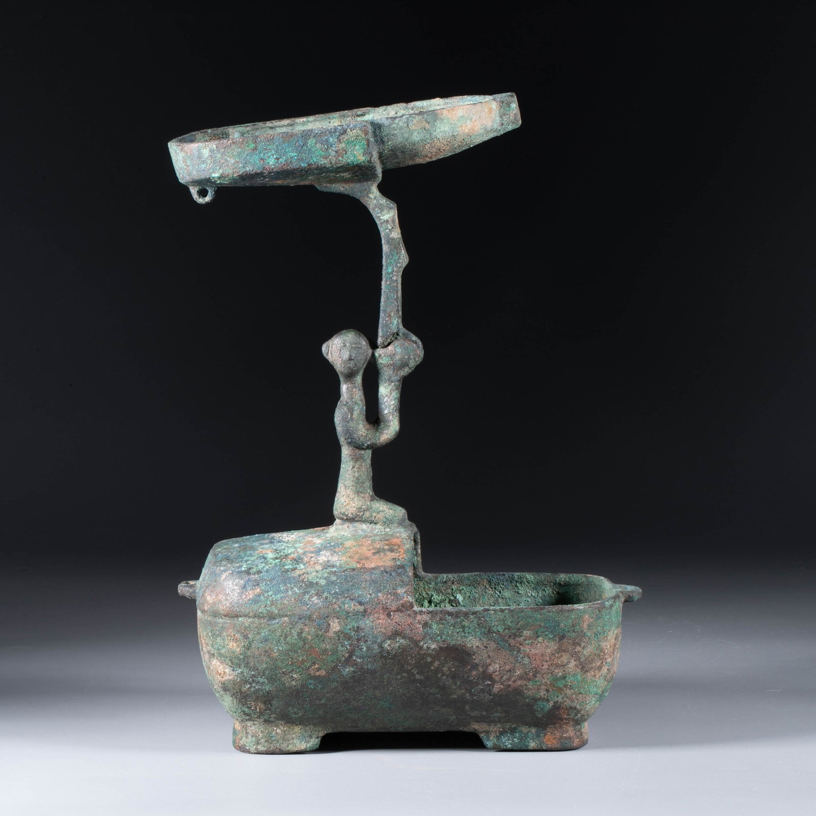 Chinese bronze lamp - 5
