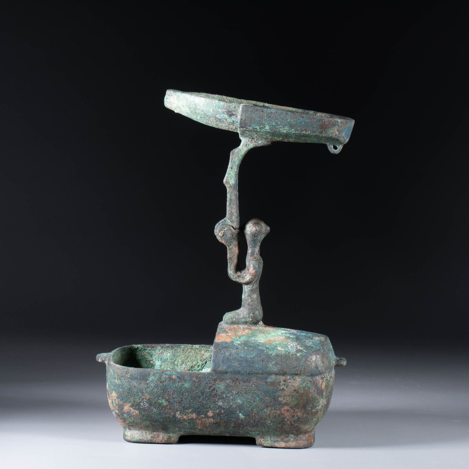 Chinese bronze lamp - 6