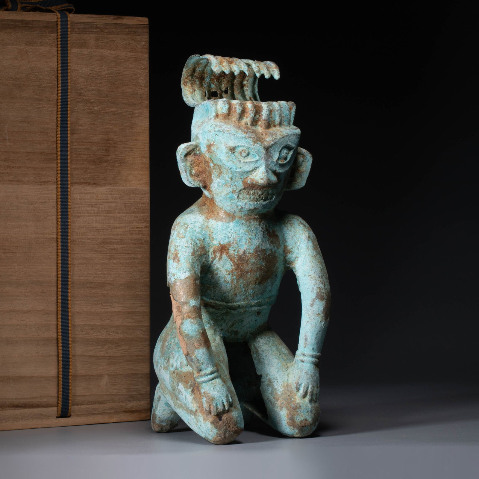 Shang bronze Kneeling Figurine (1 of 6)