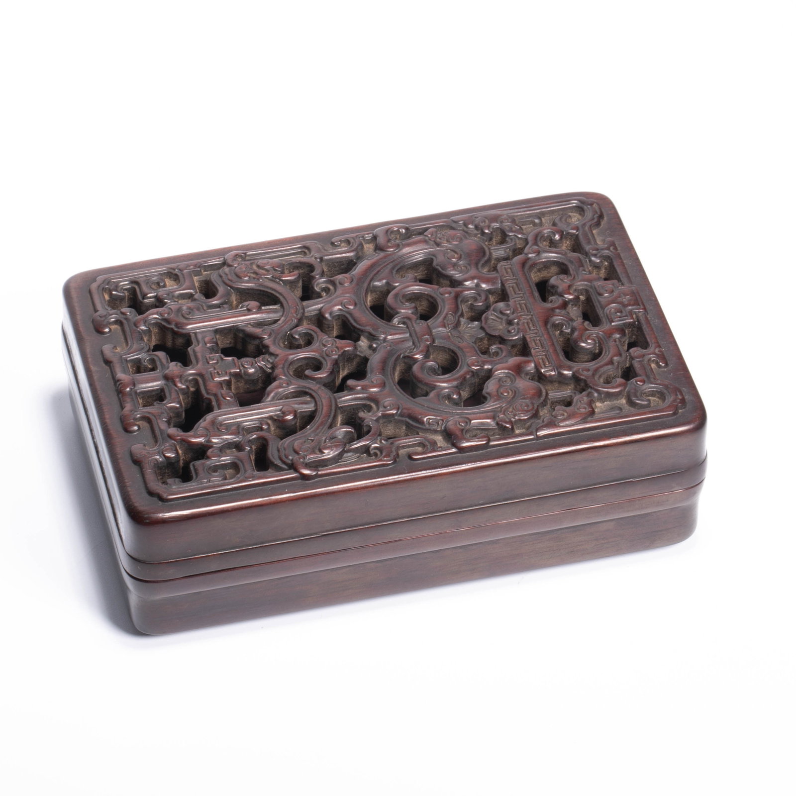 Qing Dynasty red sandalwood carving dragon pattern aromatherapy (1 of 7)
