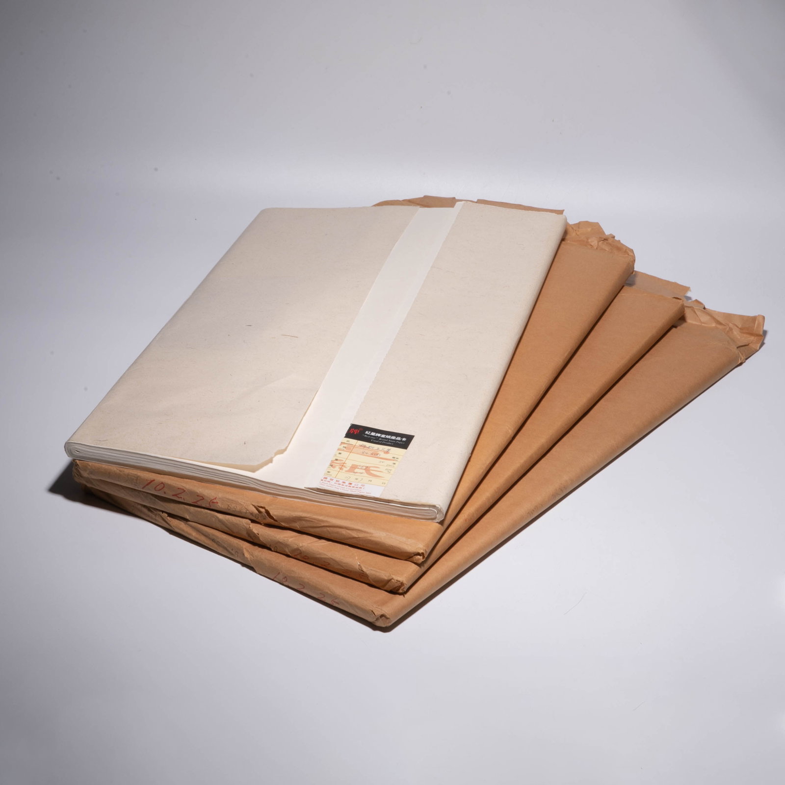 Red Star Brand cotton five-foot single-sheet Xuan paper, 4 bundles (1 of 5)
