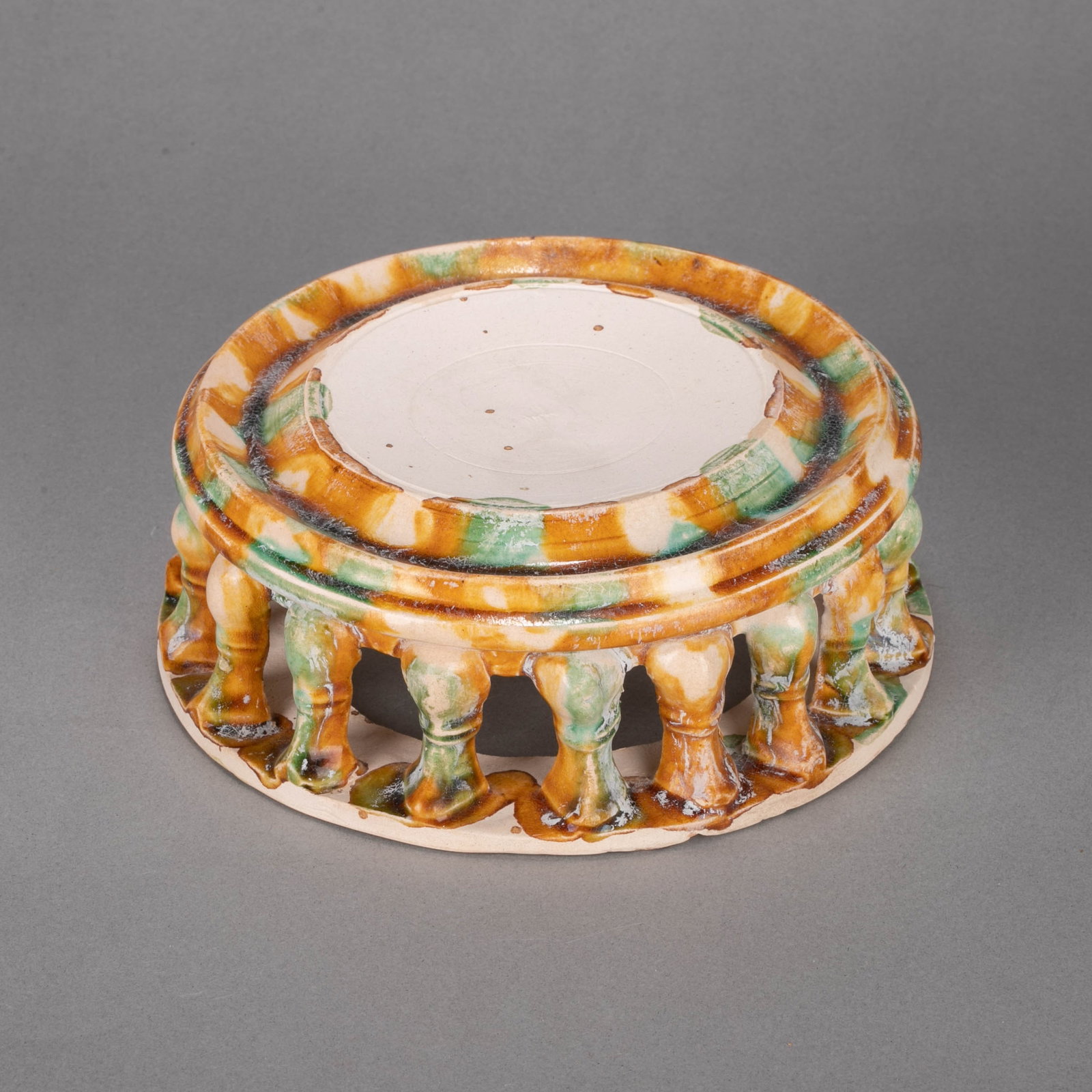 Tang Sancai Piyong inkstone: Tang Sancai Piyong inkstone