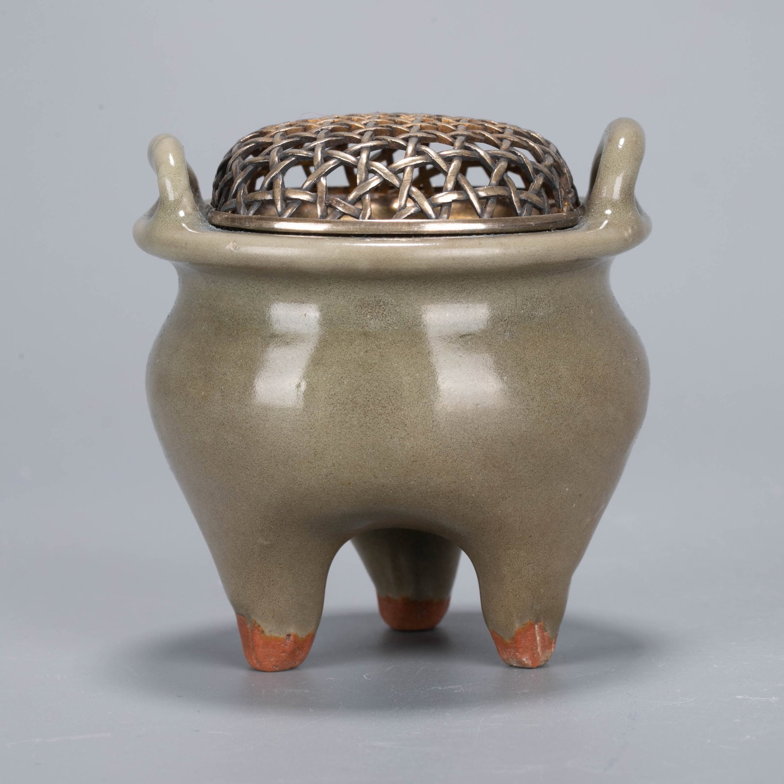 Longquan ware celadon incense burner - 4