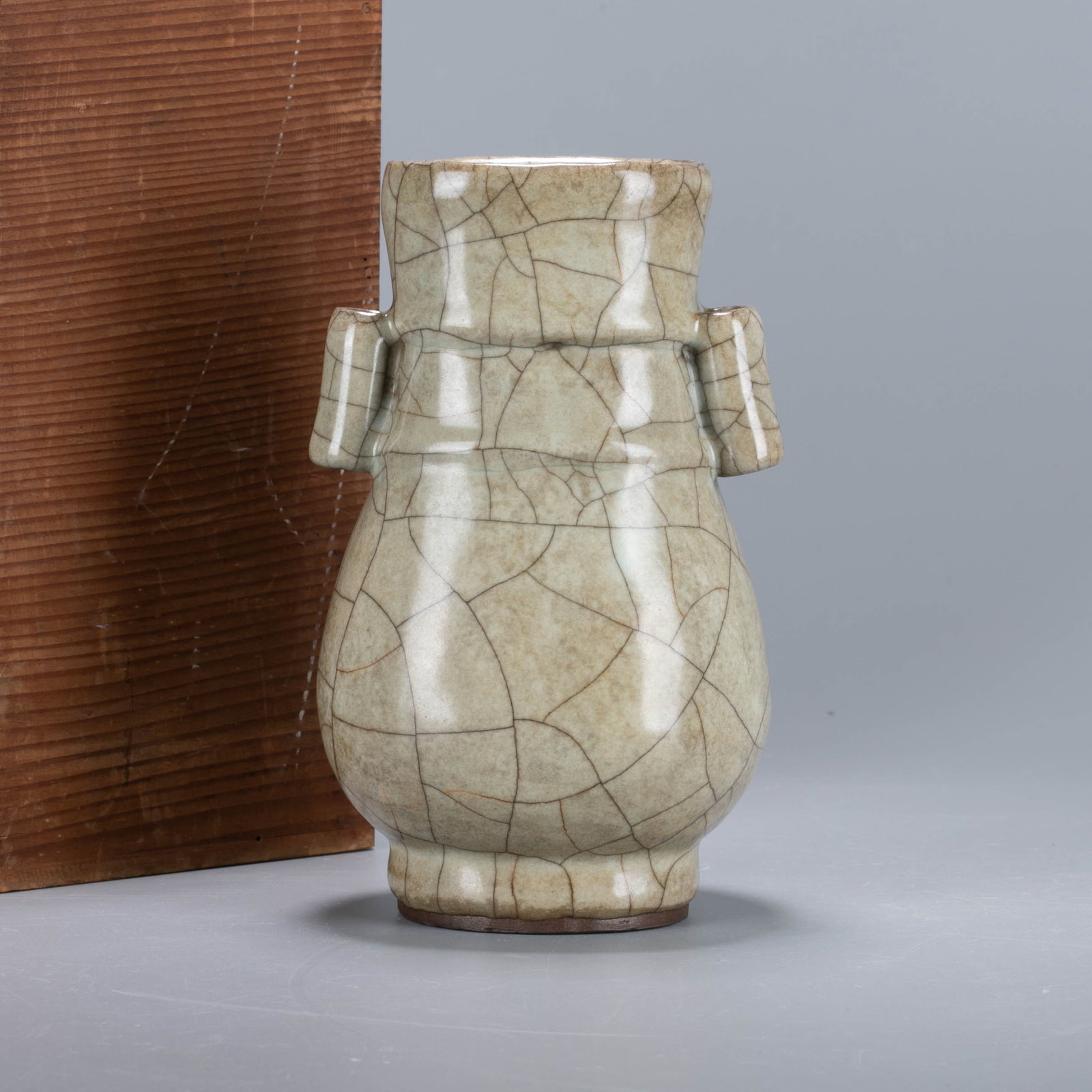 Song Dynasty Ge ware vase with applied lug handles (1 of 8)