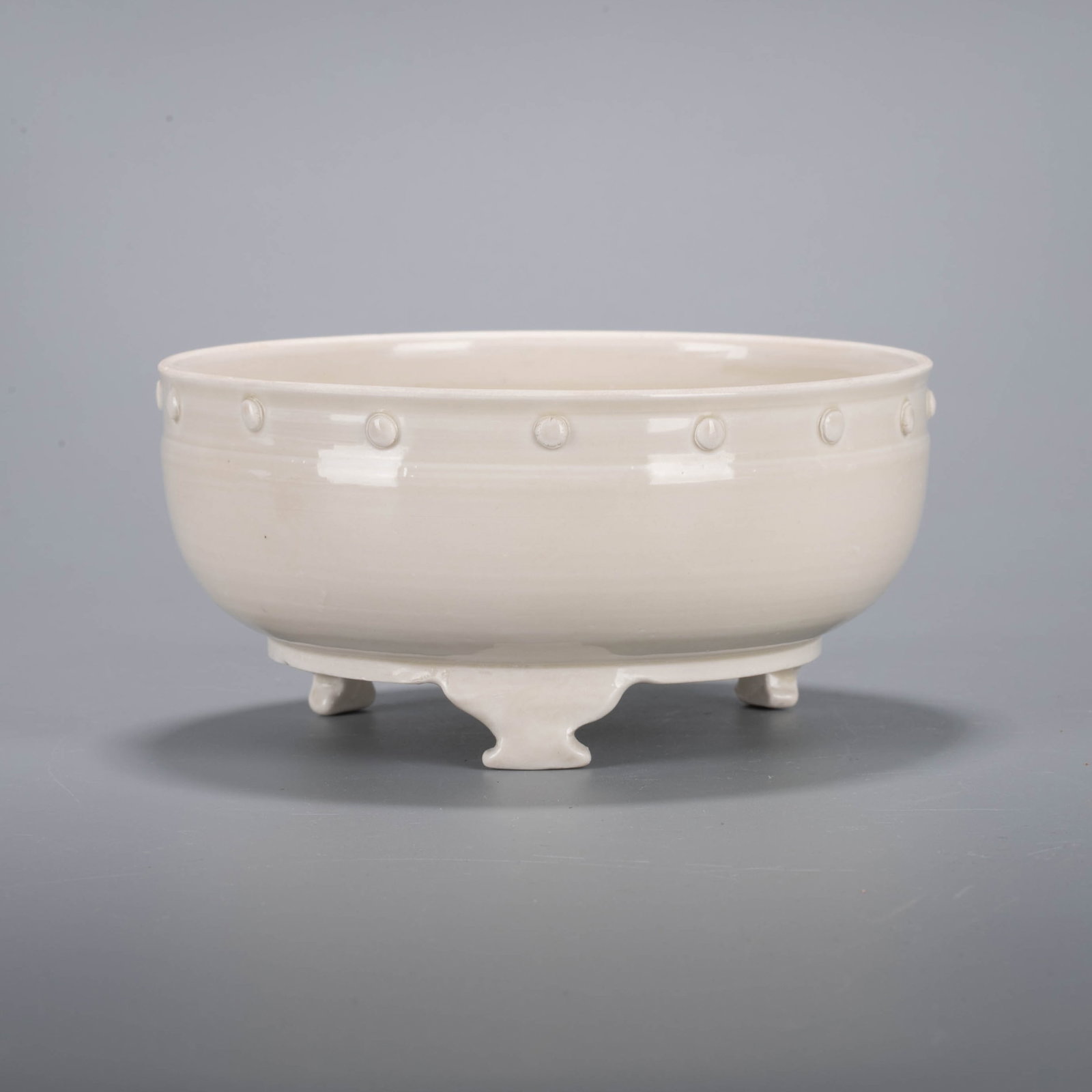 Song Dynasty Ding Kiln drum-nail incense burner: Song Dynasty Ding Kiln drum-nail incense burner