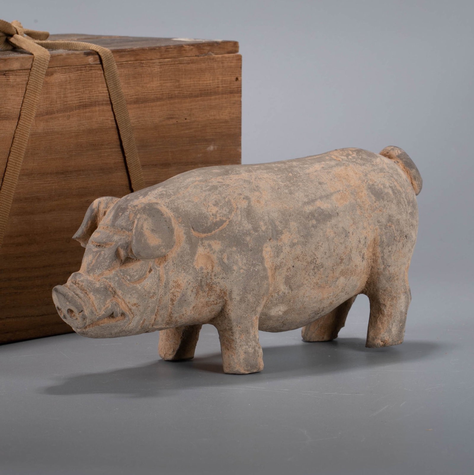 Han Dynasty pottery pig: Han Dynasty pottery pig