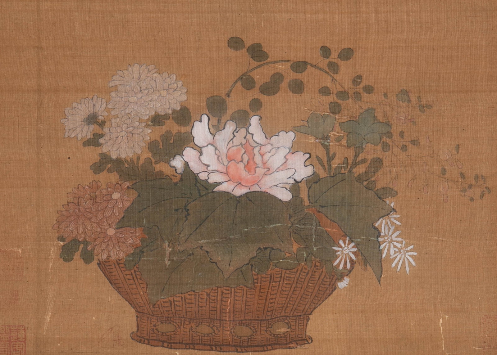 Anonymous Flower Painting, Qing Dynasty (1 of 6)