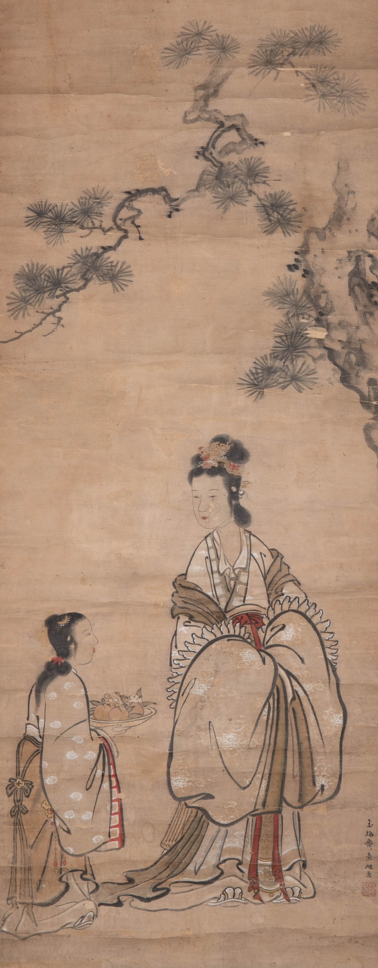 Yumeizhai, Dongxu, ladies and child under a pine tree (1 of 9)