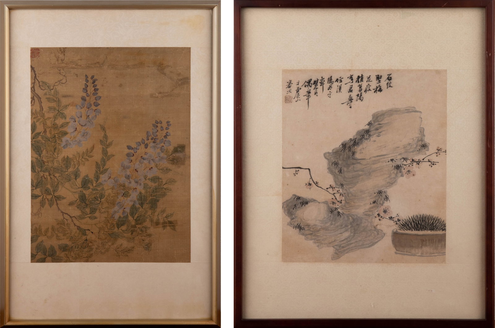 Two anonymous flower-and-bird paintings, Qing Dynasty (1 of 14)