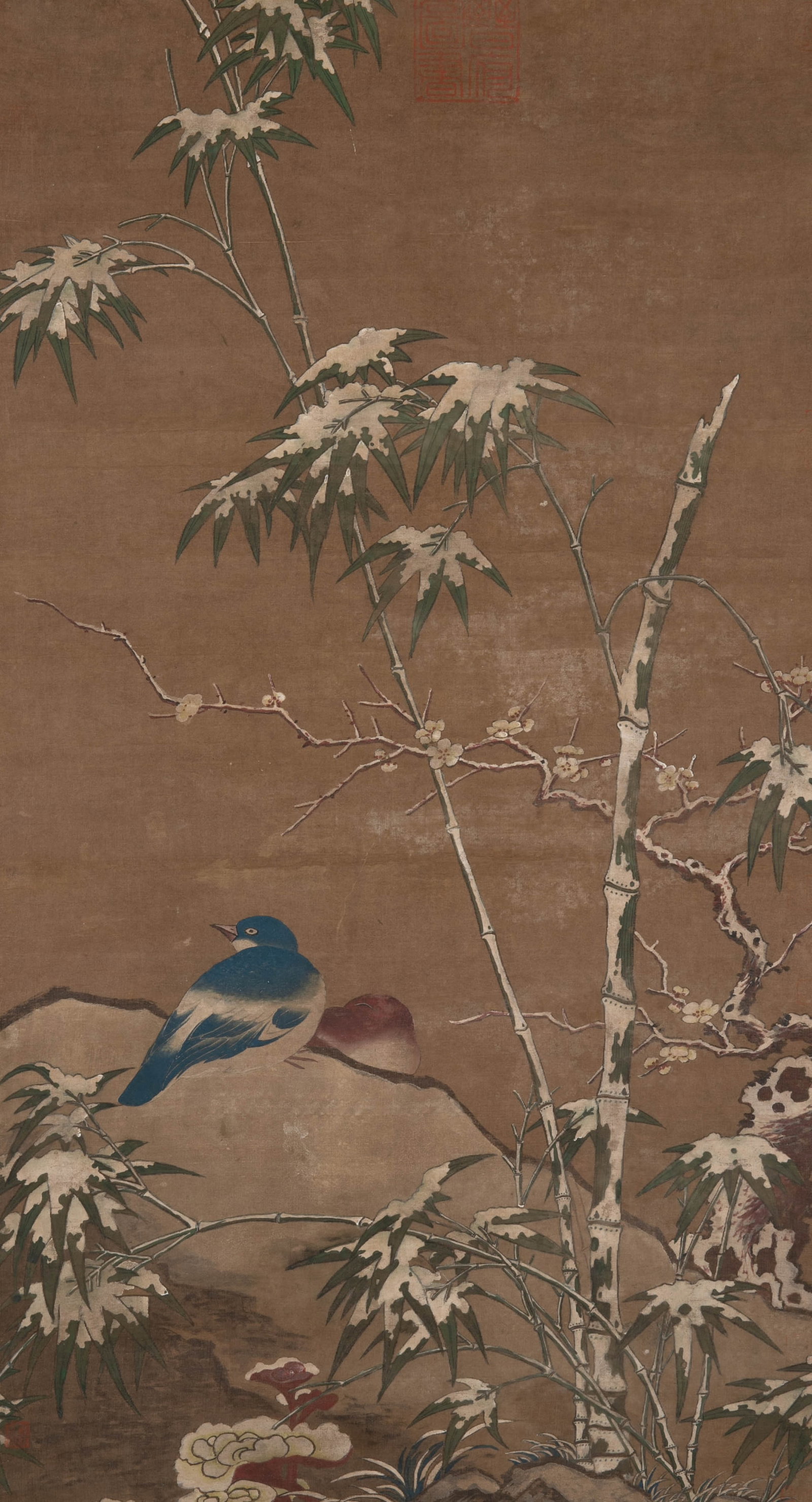 Anonymous, Song Dynasty painting of snow bamboo and two birds (1 of 11)