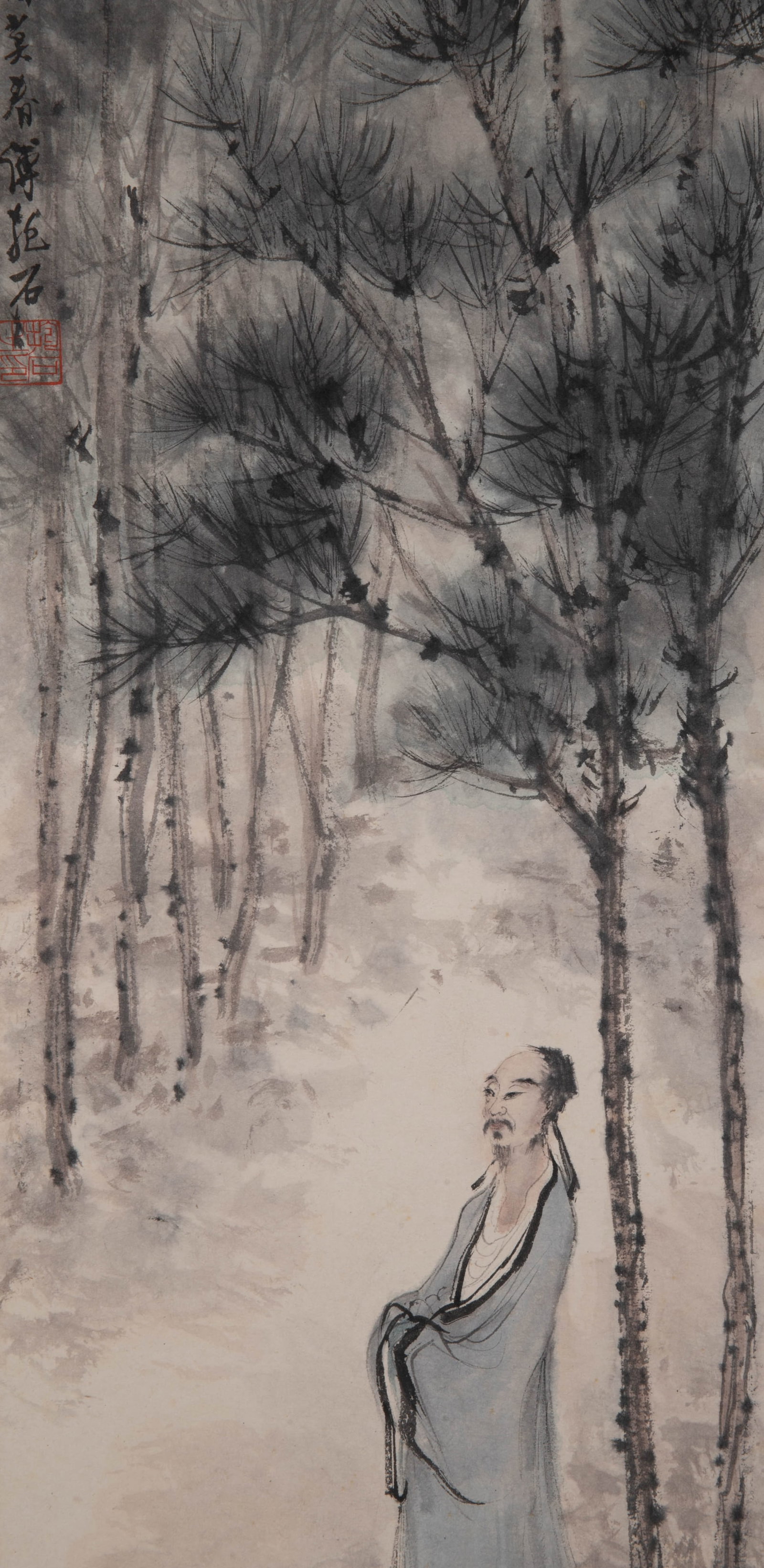 Fu Baoshi, scholar under a pine tree - 3