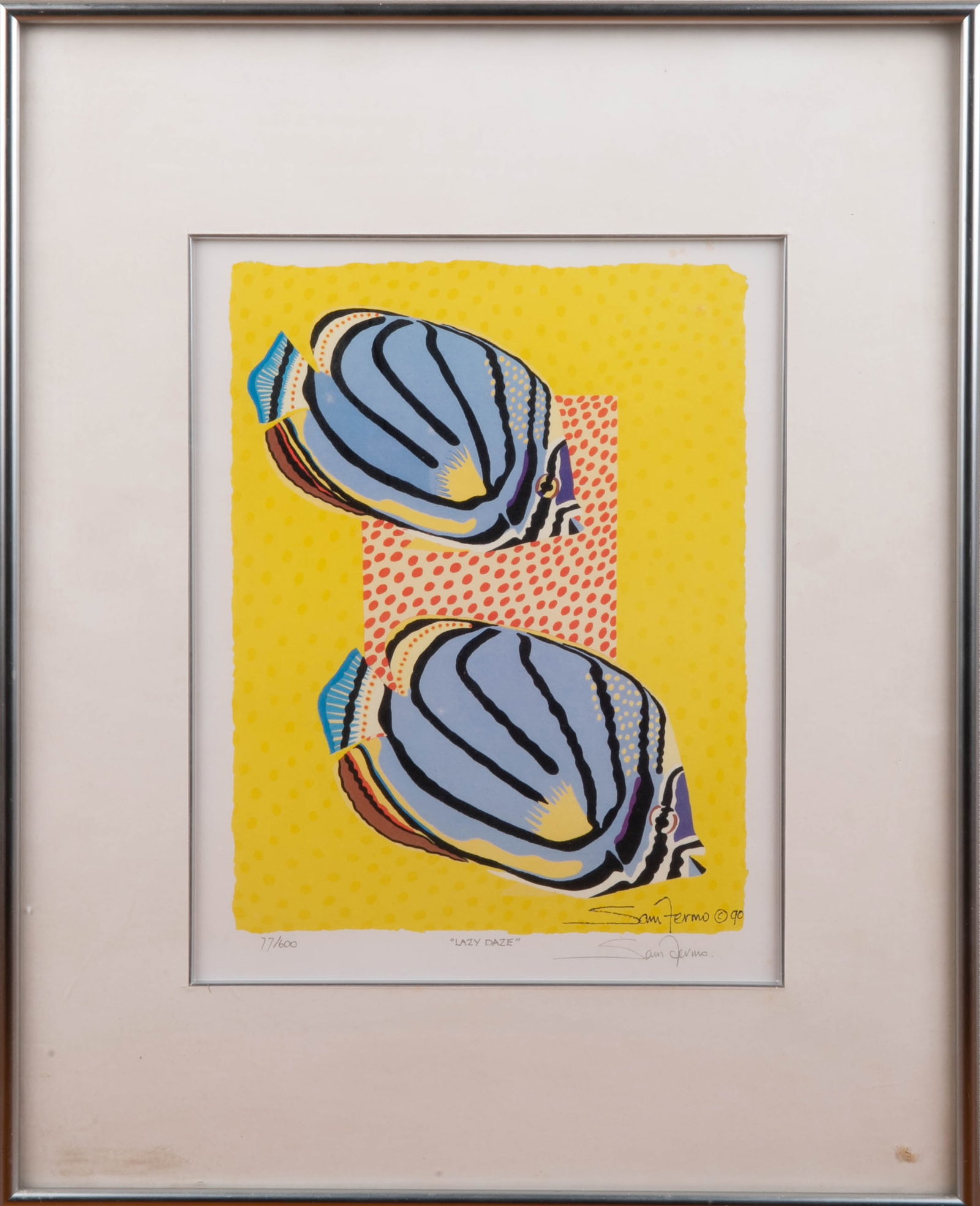 Sam Fermio, Lazy Time, 1990s silkscreen print, no. 77 of a limited edition of 600 (1 of 6)