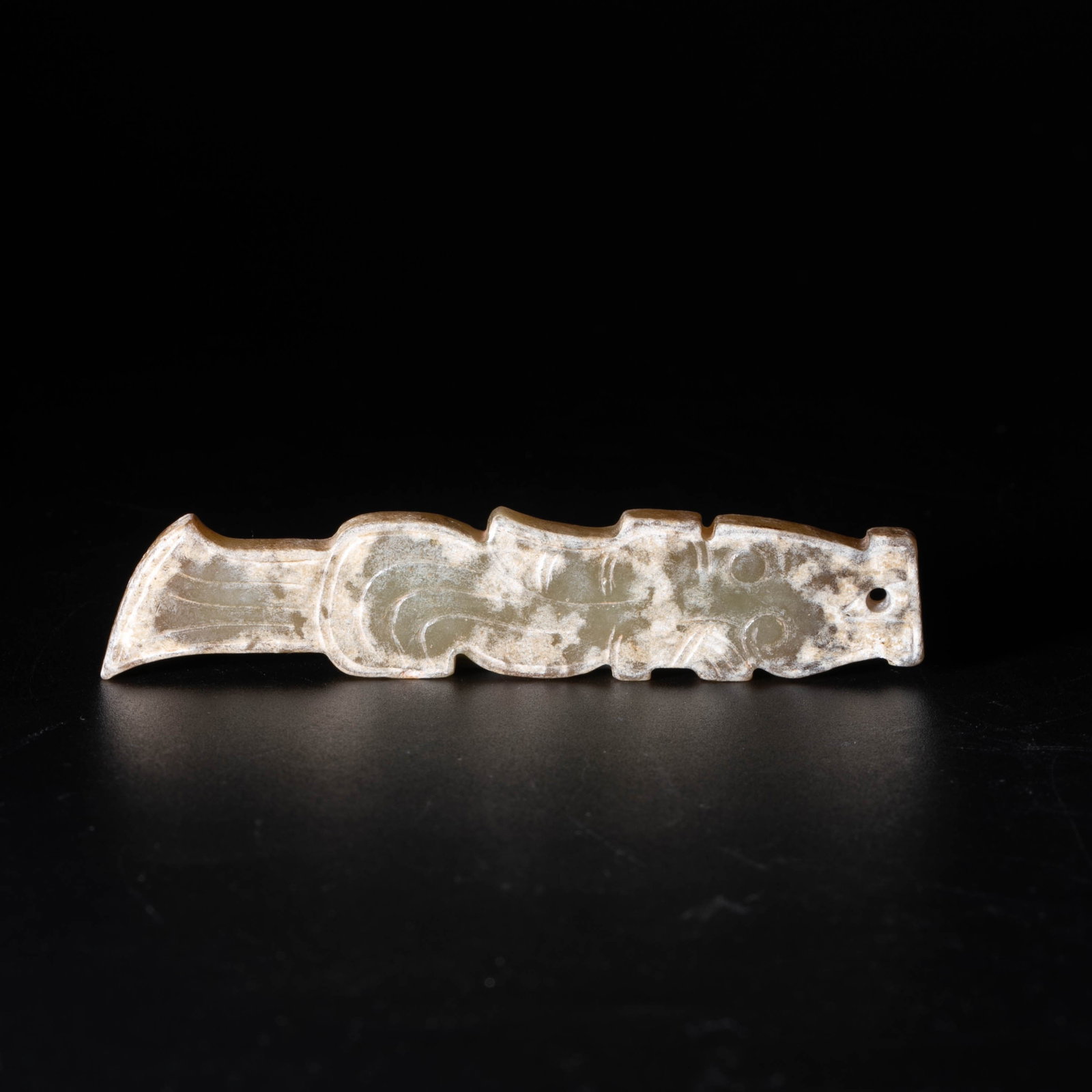 Han Dynasty white jade fish (1 of 4)