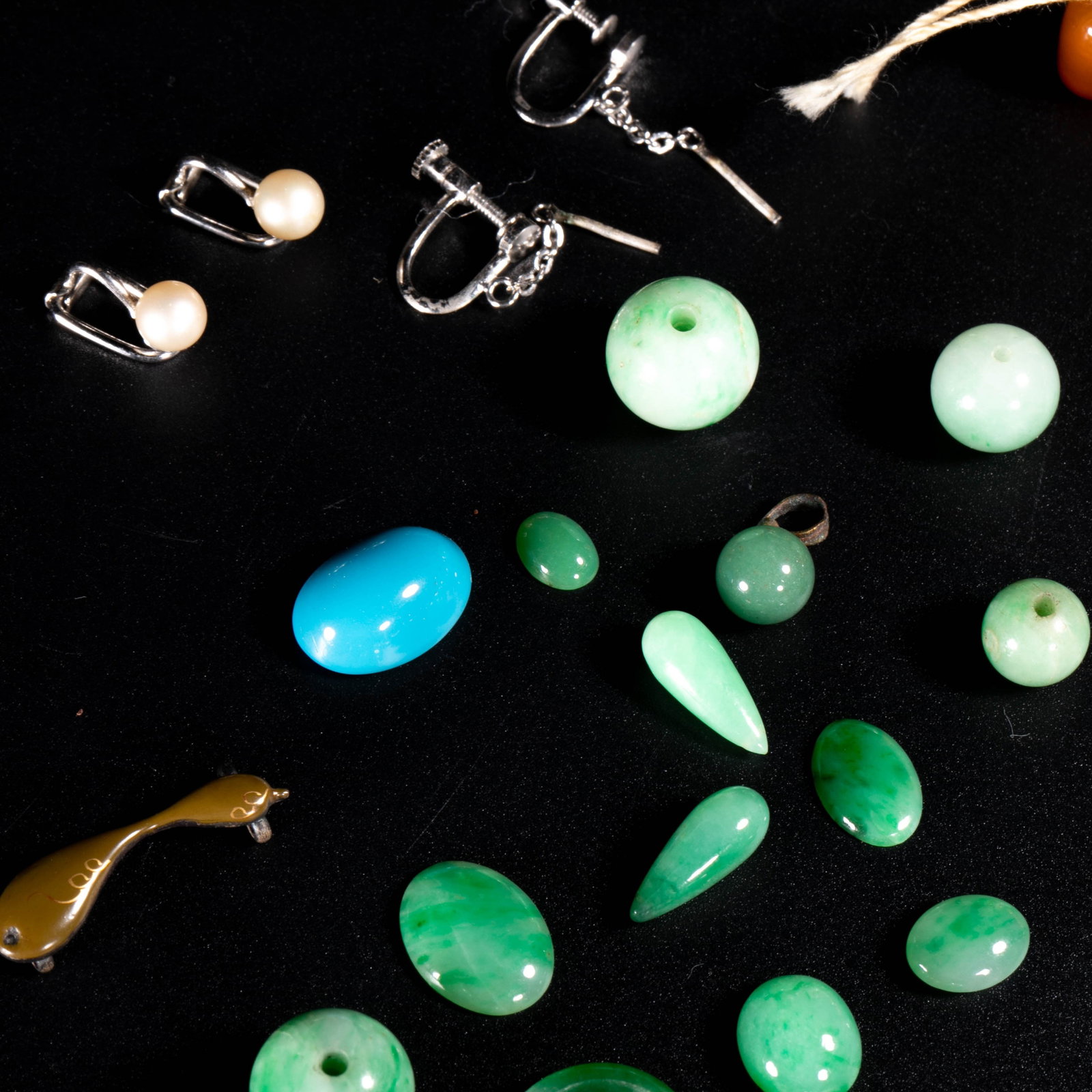 Jade bead necklace, a set - 3