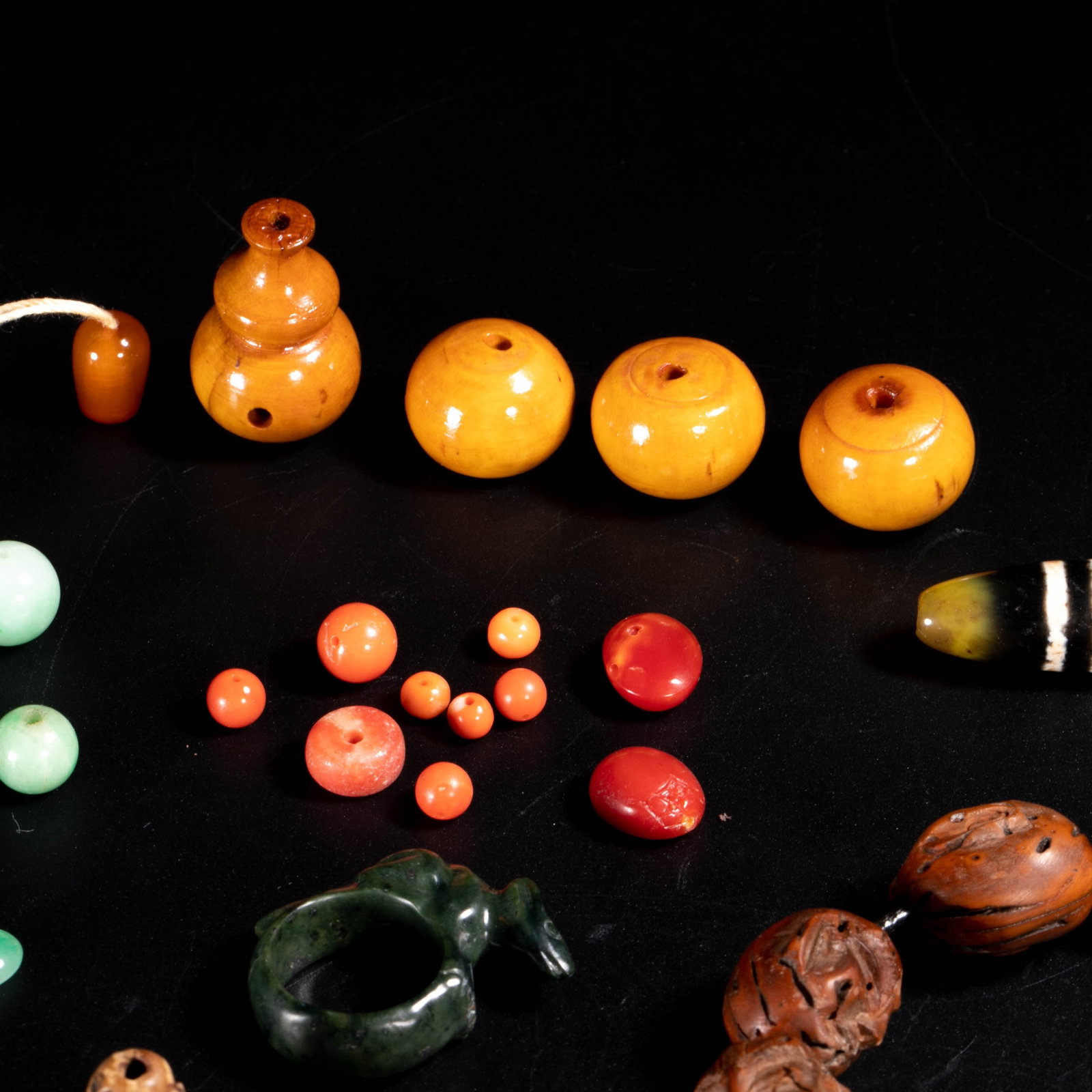 Jade bead necklace, a set - 4