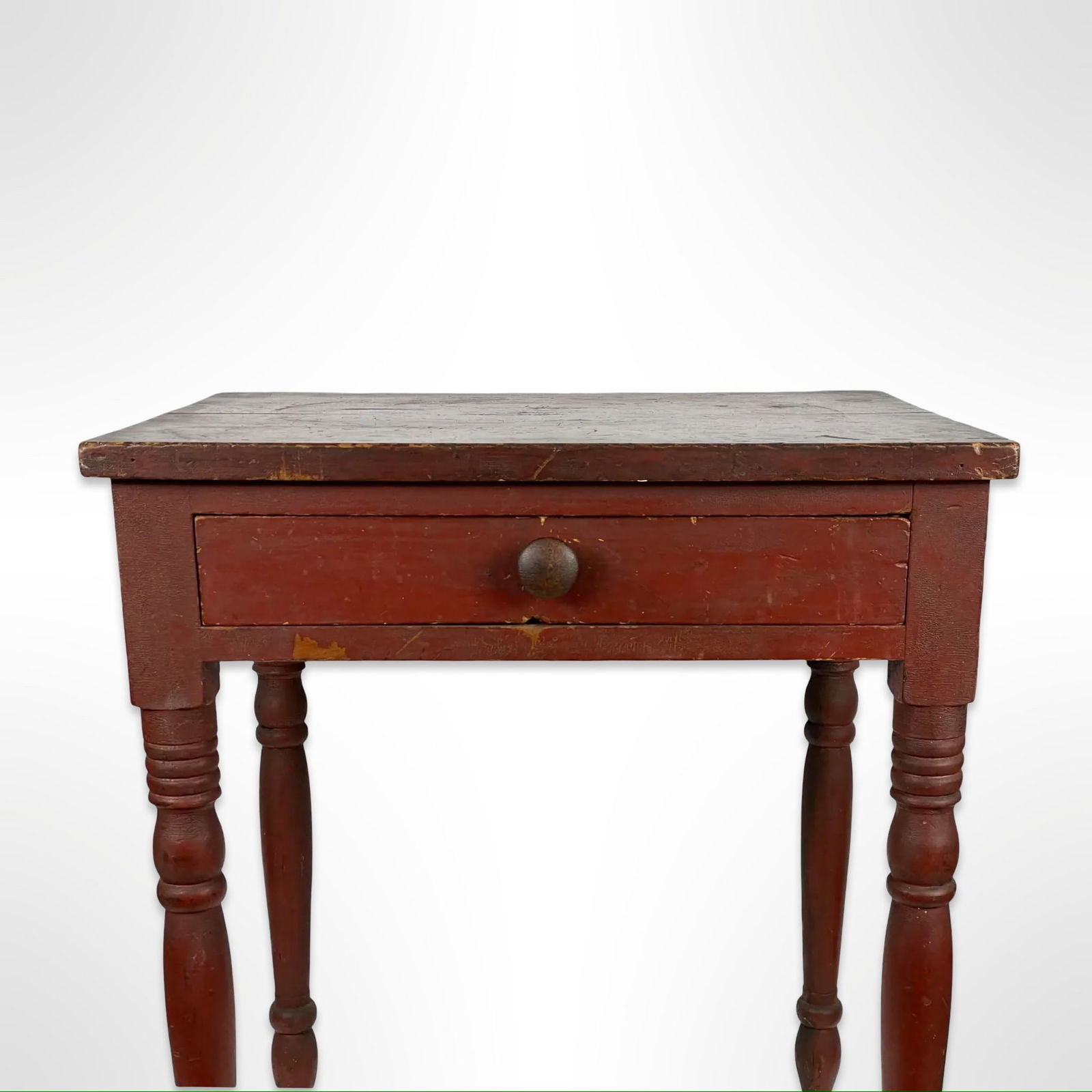 Early American Red Side Table - 2