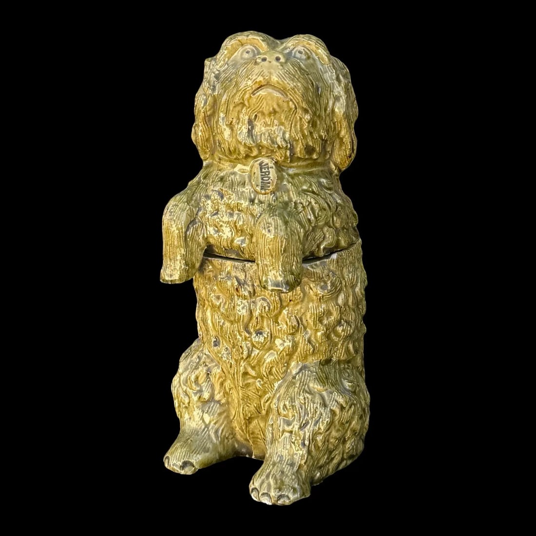 Massier Majolica Dog Jar (1 of 8)