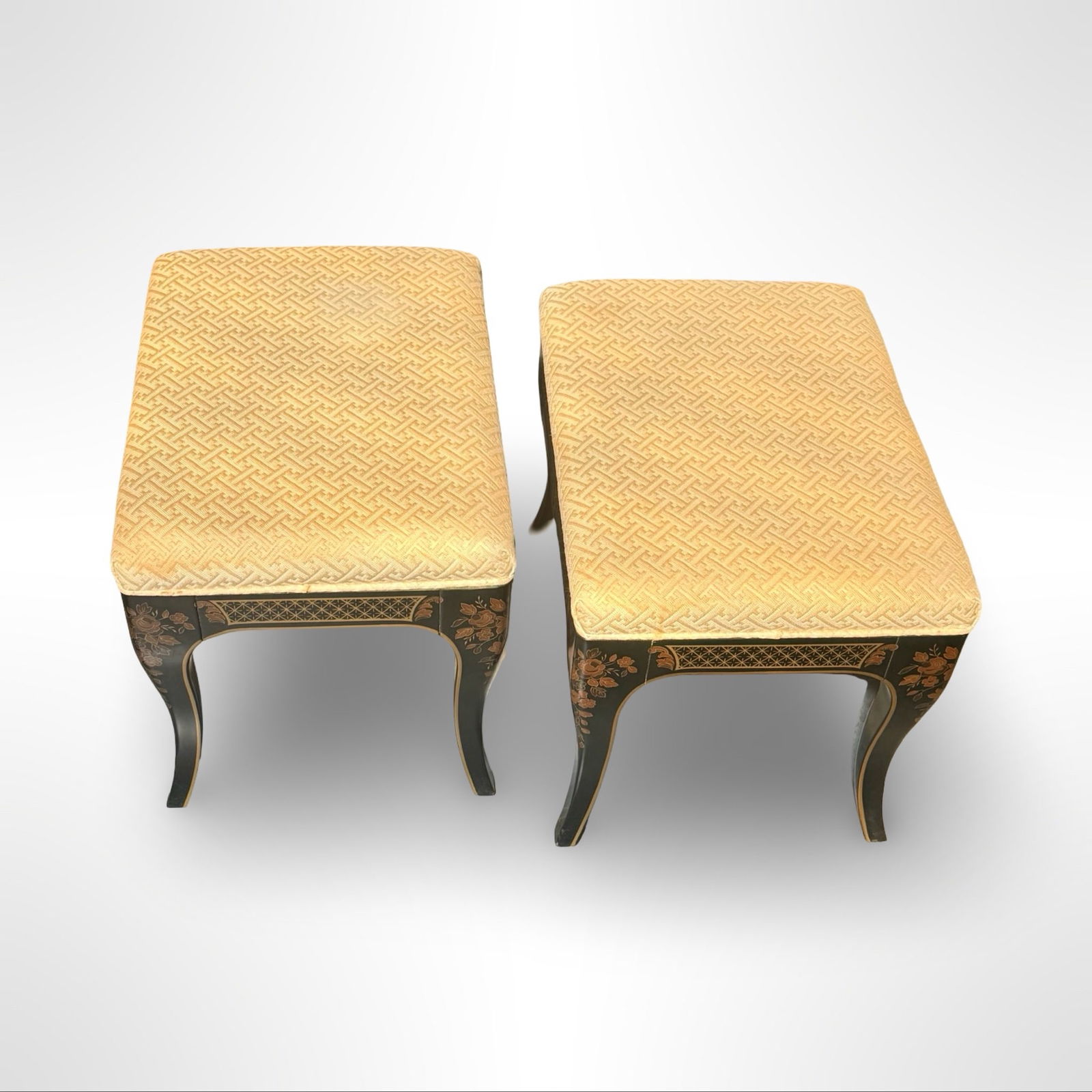 Drexel Et Cetera Lacquer Stools, Pair - 5
