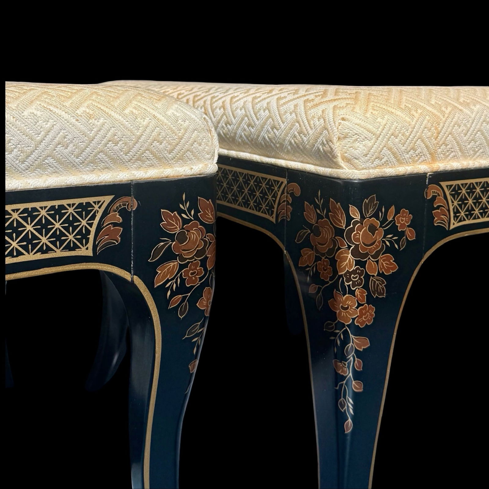Drexel Et Cetera Lacquer Stools, Pair - 6