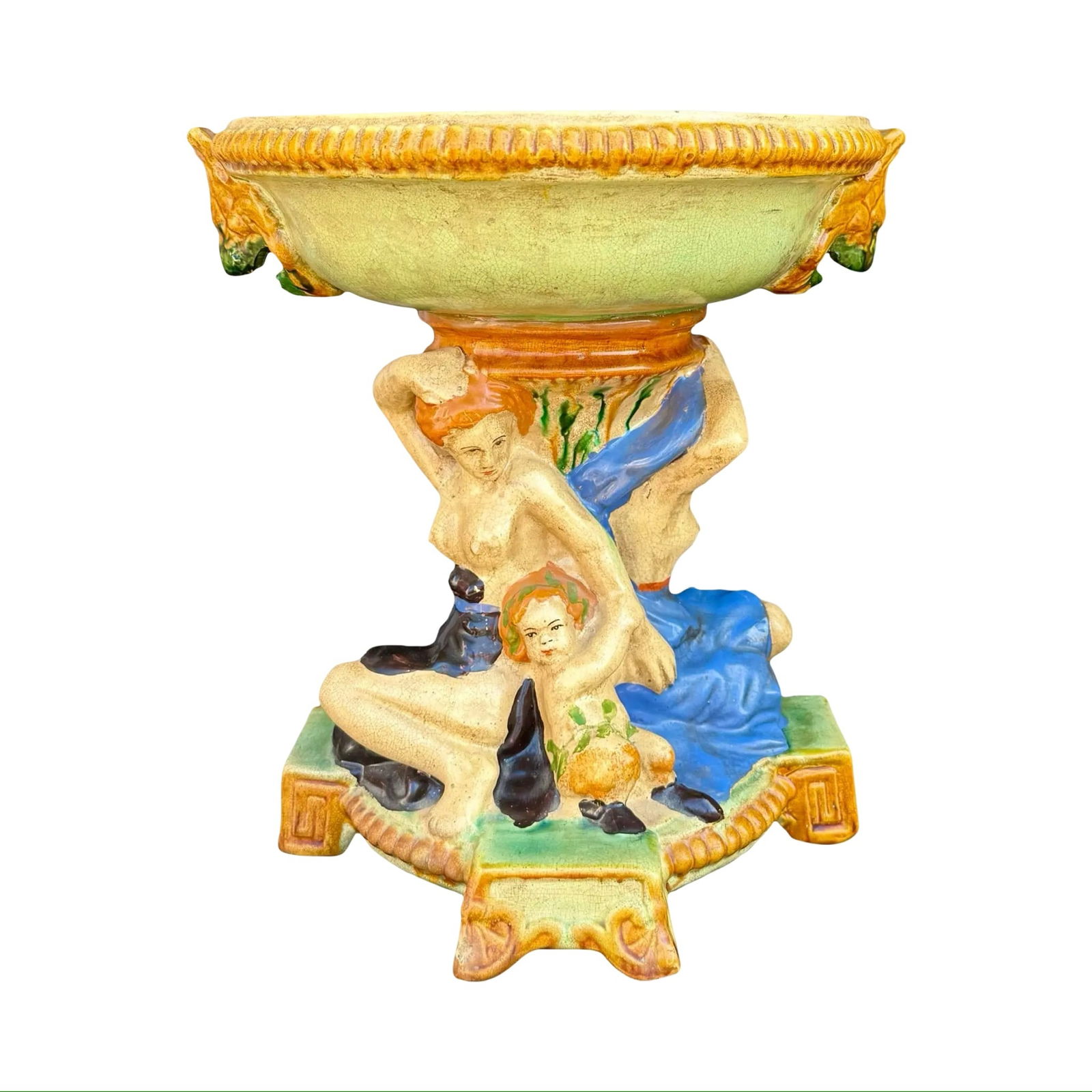 Majolica Figural Tazza Centerpiece (1 of 7)