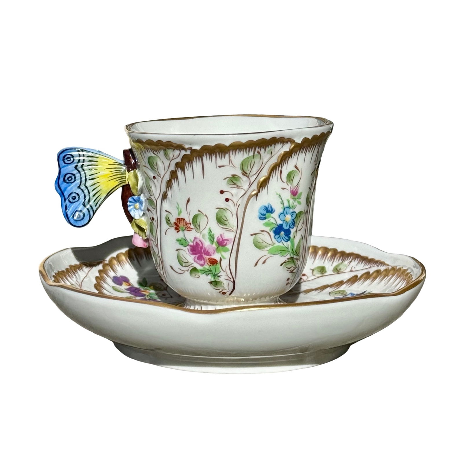 Sevres Butterfly Cup & Saucer (1 of 8)