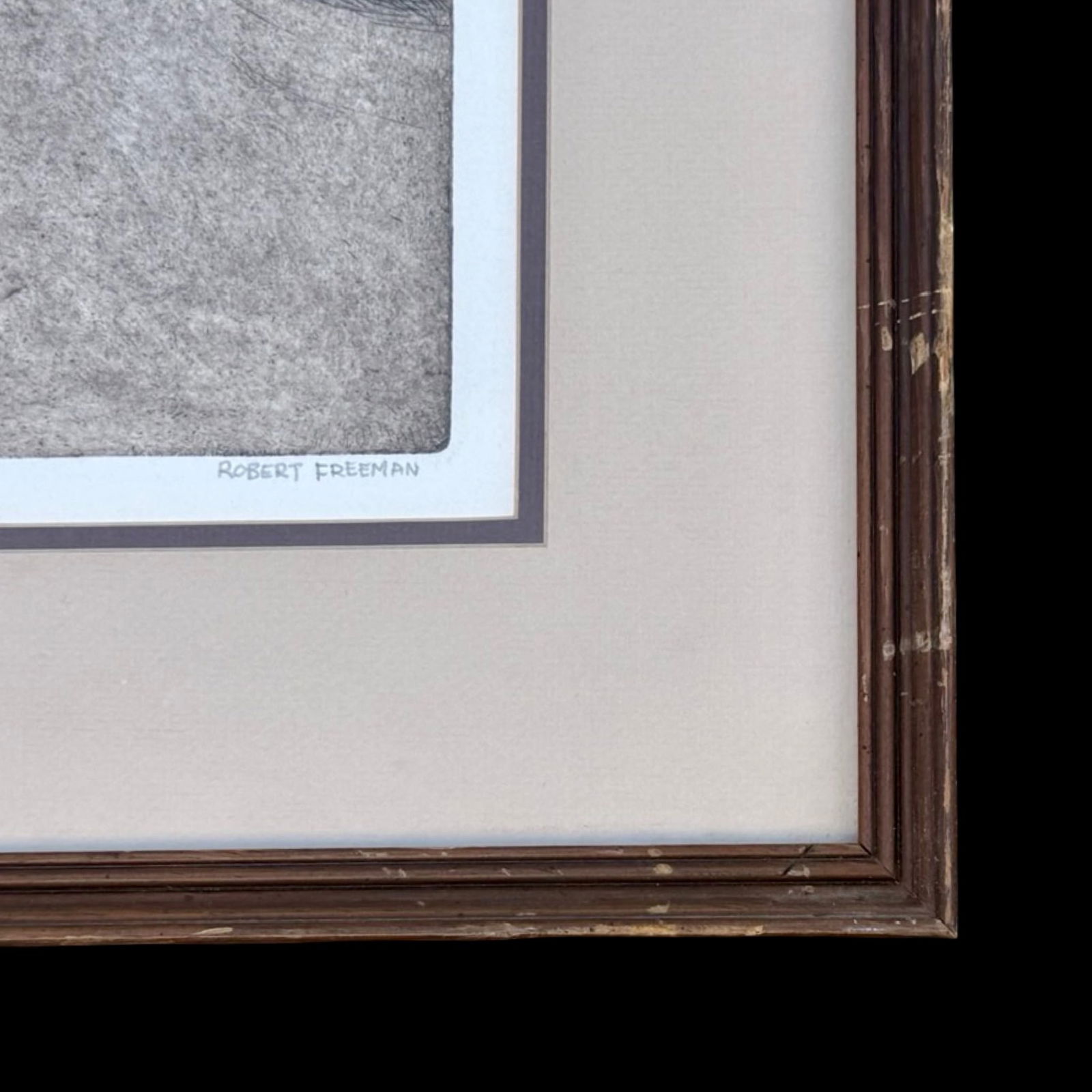 Robert Freeman Peon Portrait Etching - 3