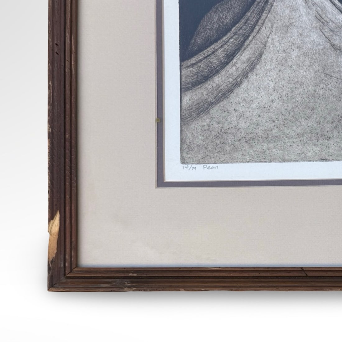 Robert Freeman Peon Portrait Etching - 4