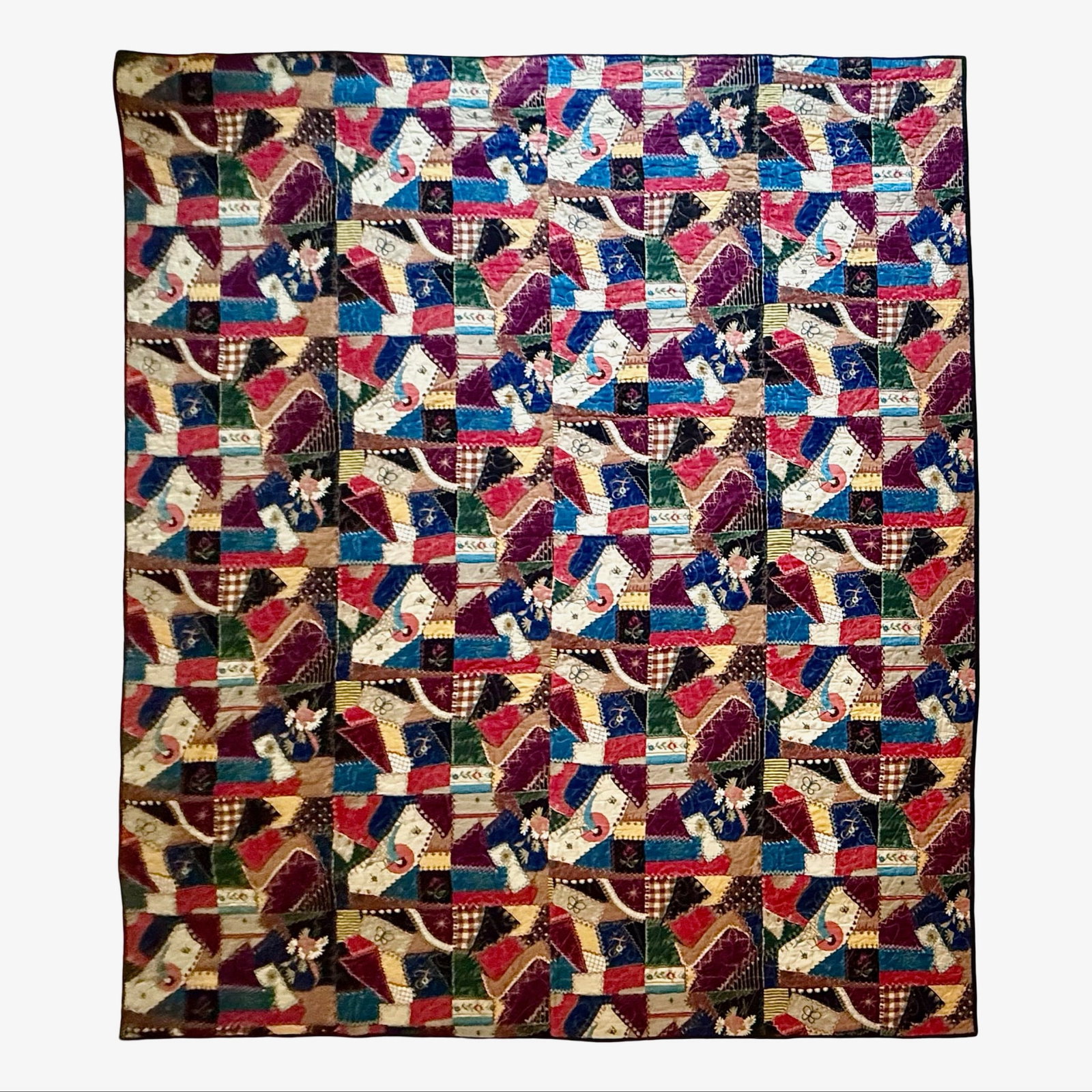 Embroidered Variegated Crazy Quilt (1 of 6)