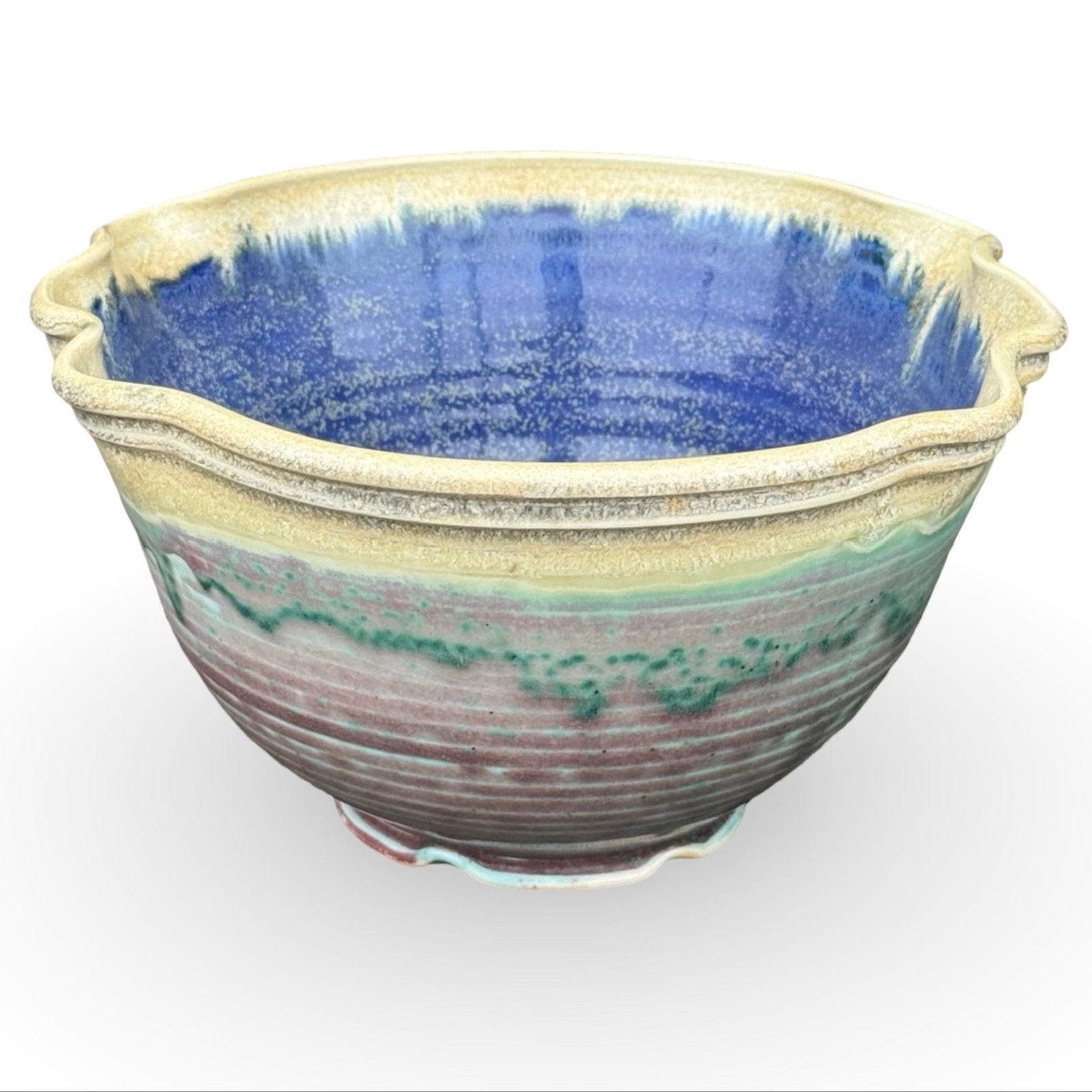 Studio Pottery Scalloped Bowl (1 of 11)