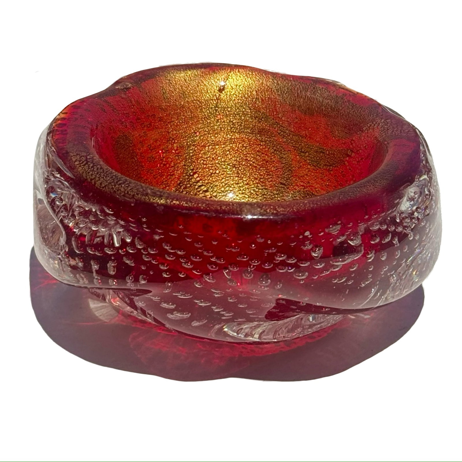 Murano Bullicante Glass Bowl (1 of 7)