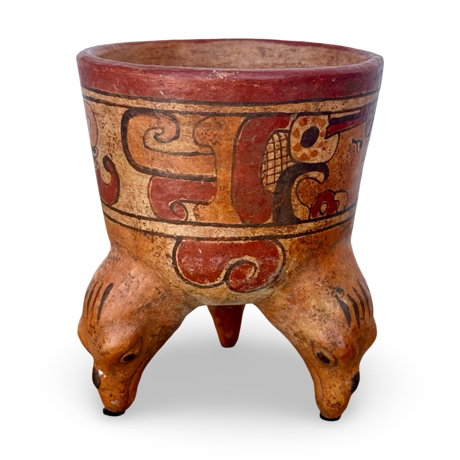 Maya Polychrome Tripod Vessel (1 of 9)