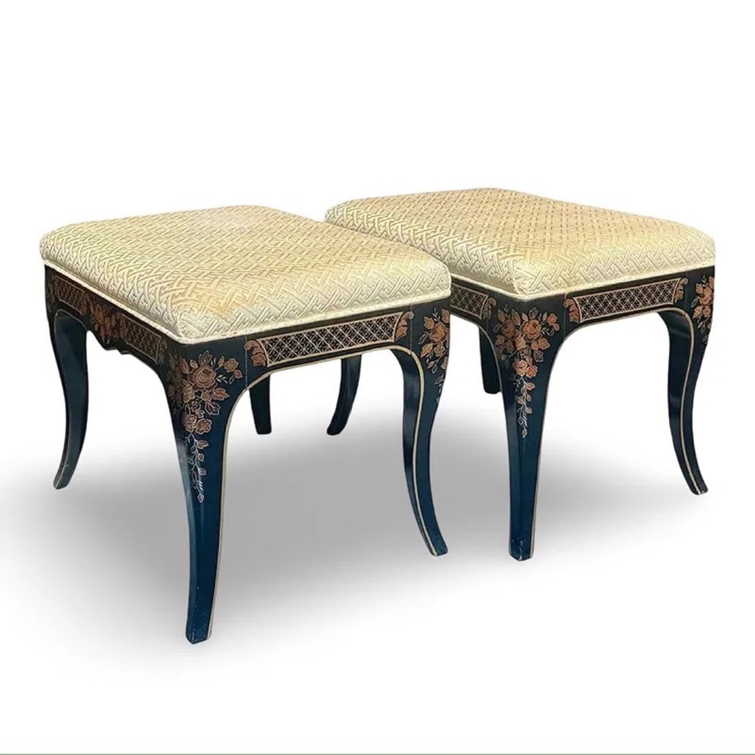 Drexel Et Cetera Lacquer Stools, Pair (1 of 7)
