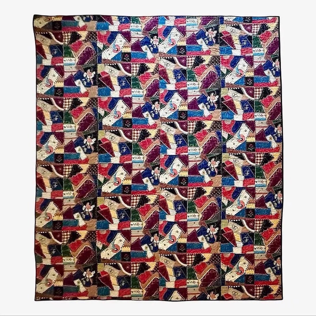 Embroidered Variegated Crazy Quilt (1 of 6)