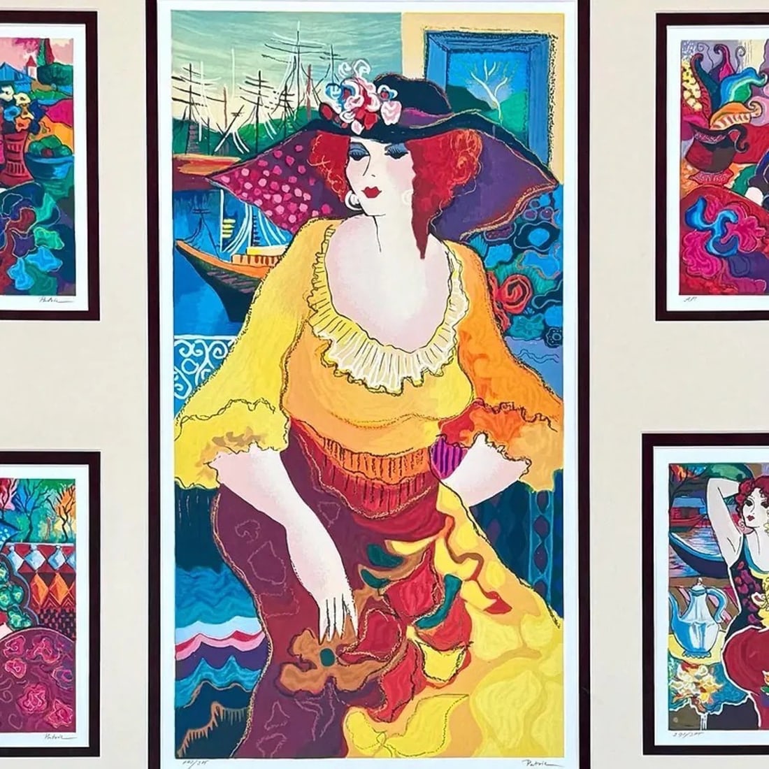 Patricia Govezensky Serigraphs, Set of 5 (1 of 9)