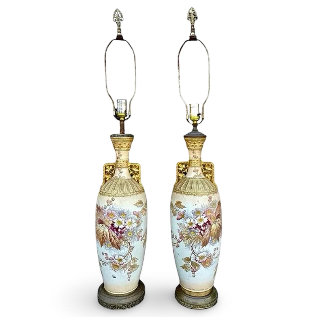 Royal Bonn Vase Lamps, Pair (1 of 6)