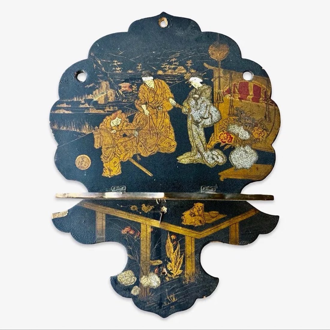 Chinoiserie Lacquer Folding Shelf (1 of 9)