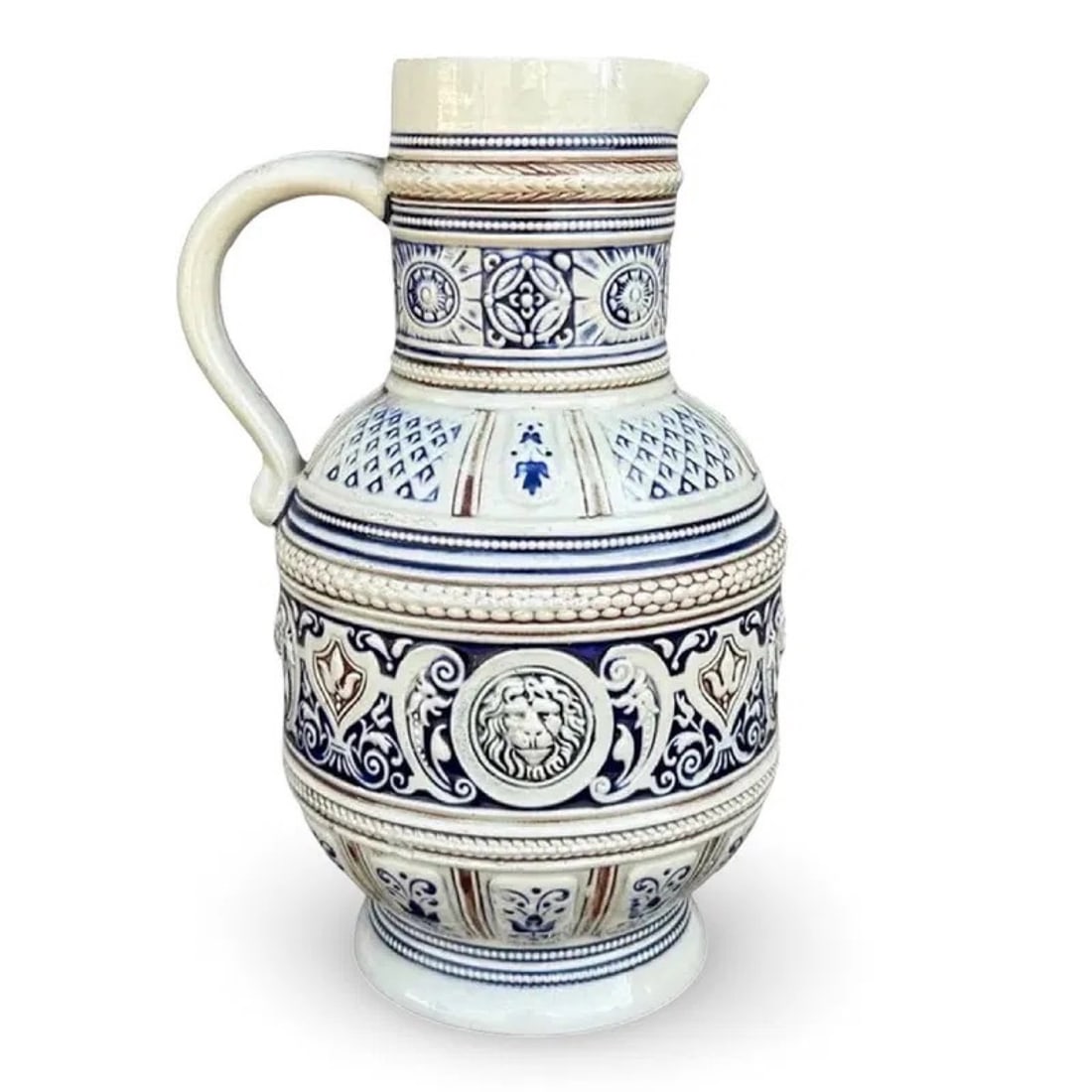Marzi Remy Lion Salt Glaze Pitcher (1 of 7)