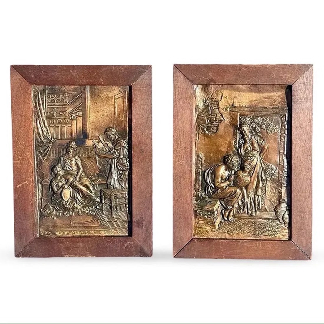 Old Kentucky Home Johnson Print: Framed antique print of Old Kentucky Home - Life in the South (1859) by Eastman Johnson. Set in carved giltwood frame. Approx. Dimensions: 18H x 16W × 2D inches