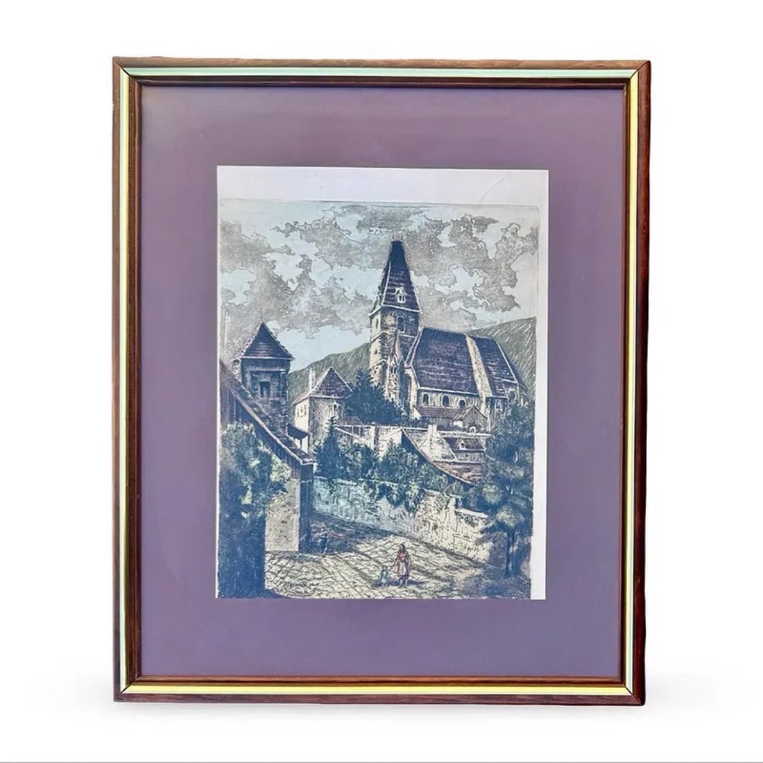 Marianne Almasy Color Etching Austrian Village (1 of 8)