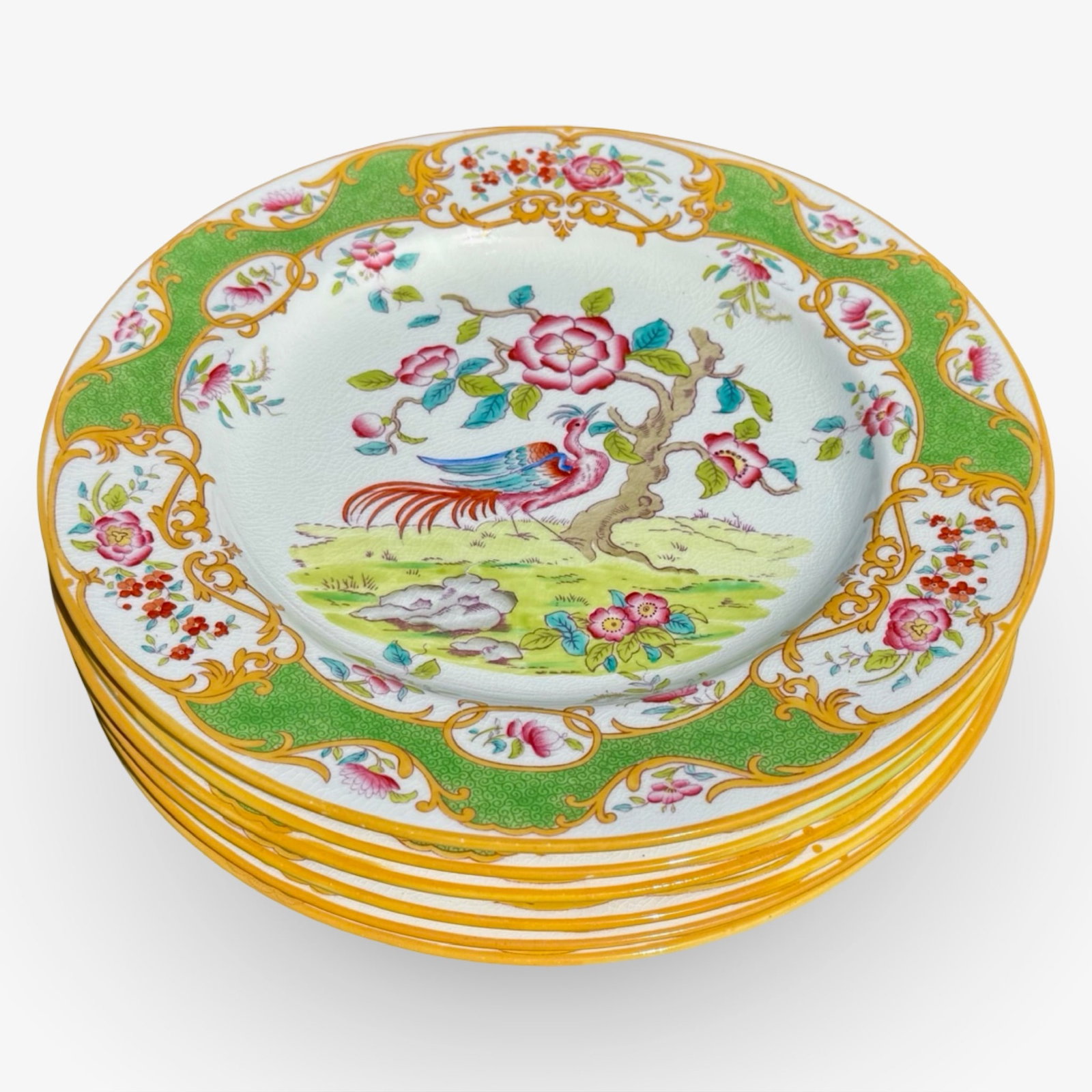Antique Coalport Bird Plates, Set/6 (1 of 10)