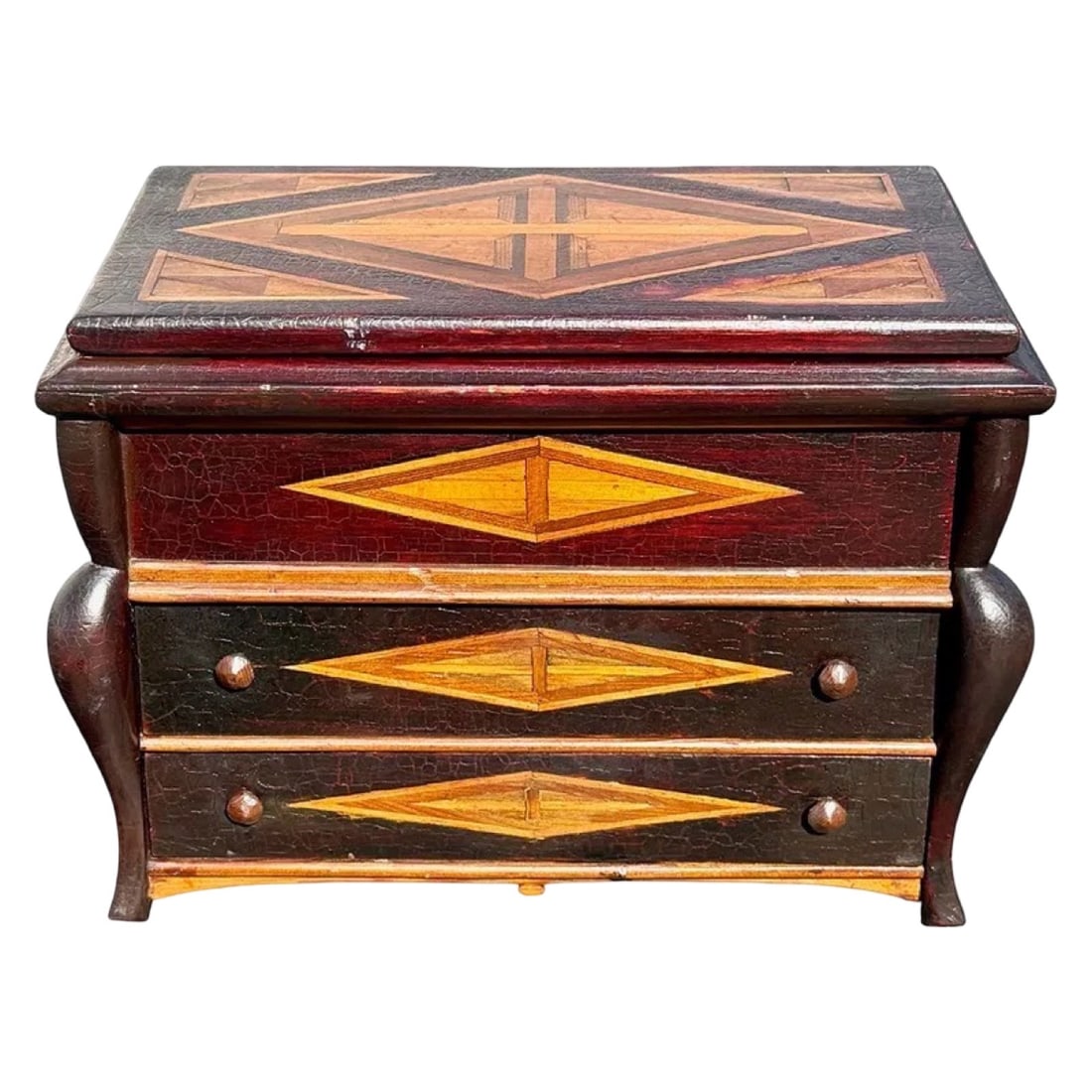 Italian Marquetry Wooden Box (1 of 7)