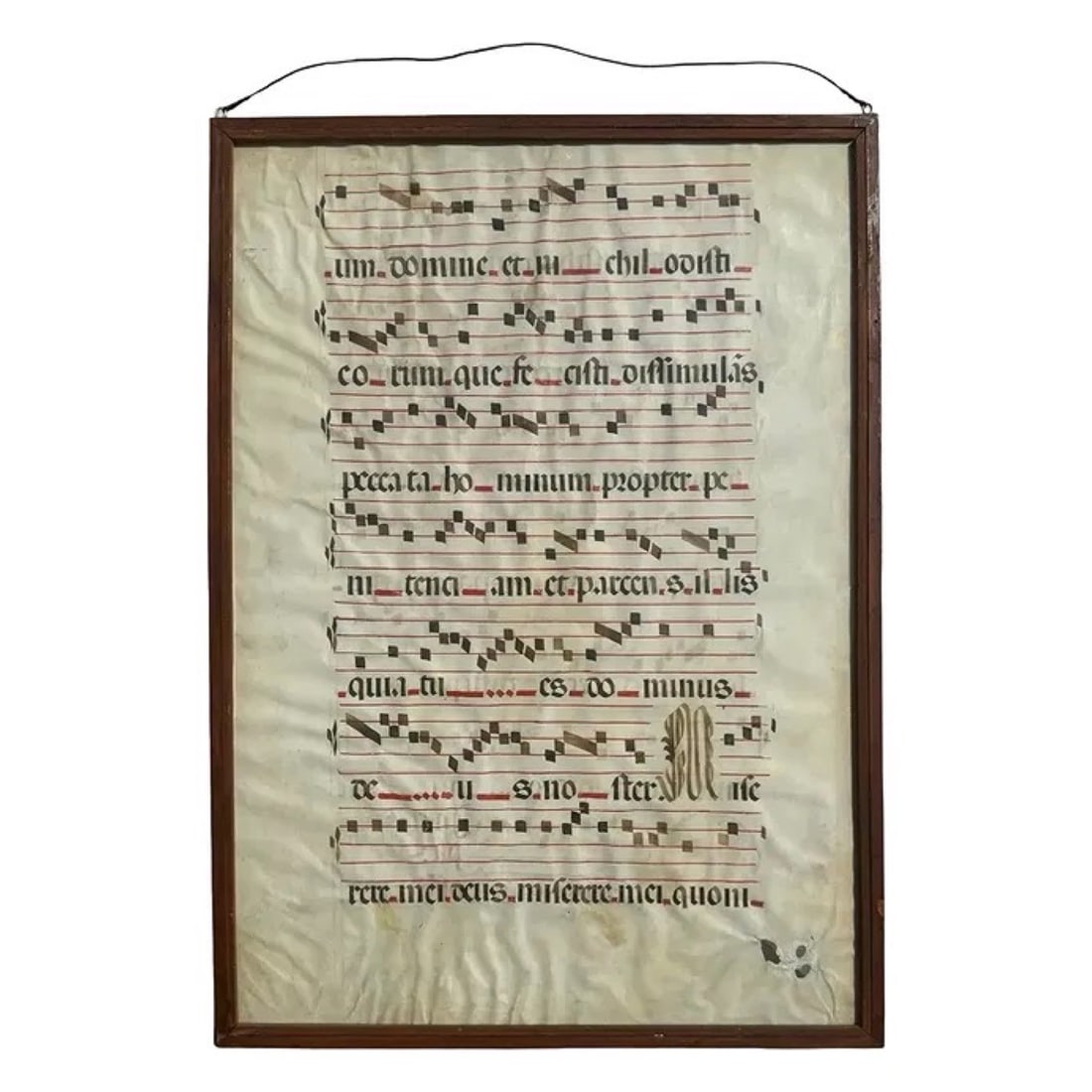 Medieval Antiphonary Vellum Leaf Framed (1 of 7)