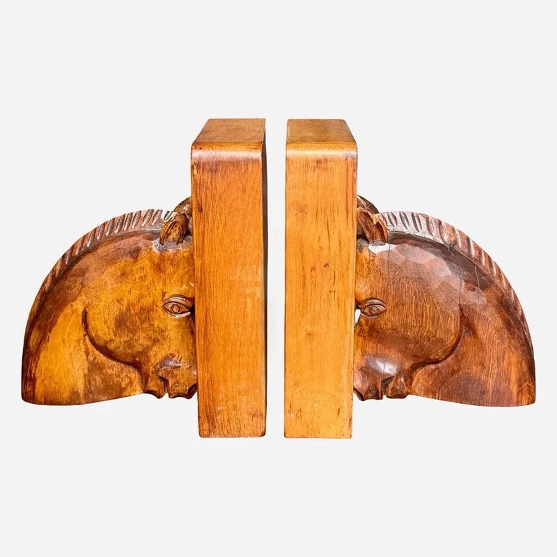 Swedish Steneby Wood Horse Bookends (1 of 7)