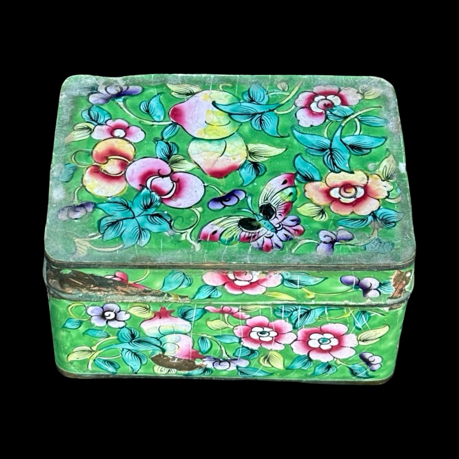 Chinese Canton Enamel Box - 4