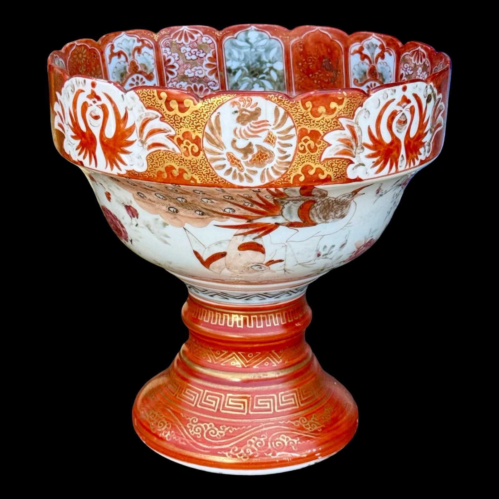 Japanese Kutani Porcelain Bowl Centerpiece (1 of 10)