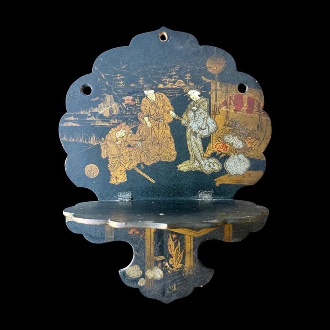 Chinoiserie Lacquer Folding Shelf (1 of 8)