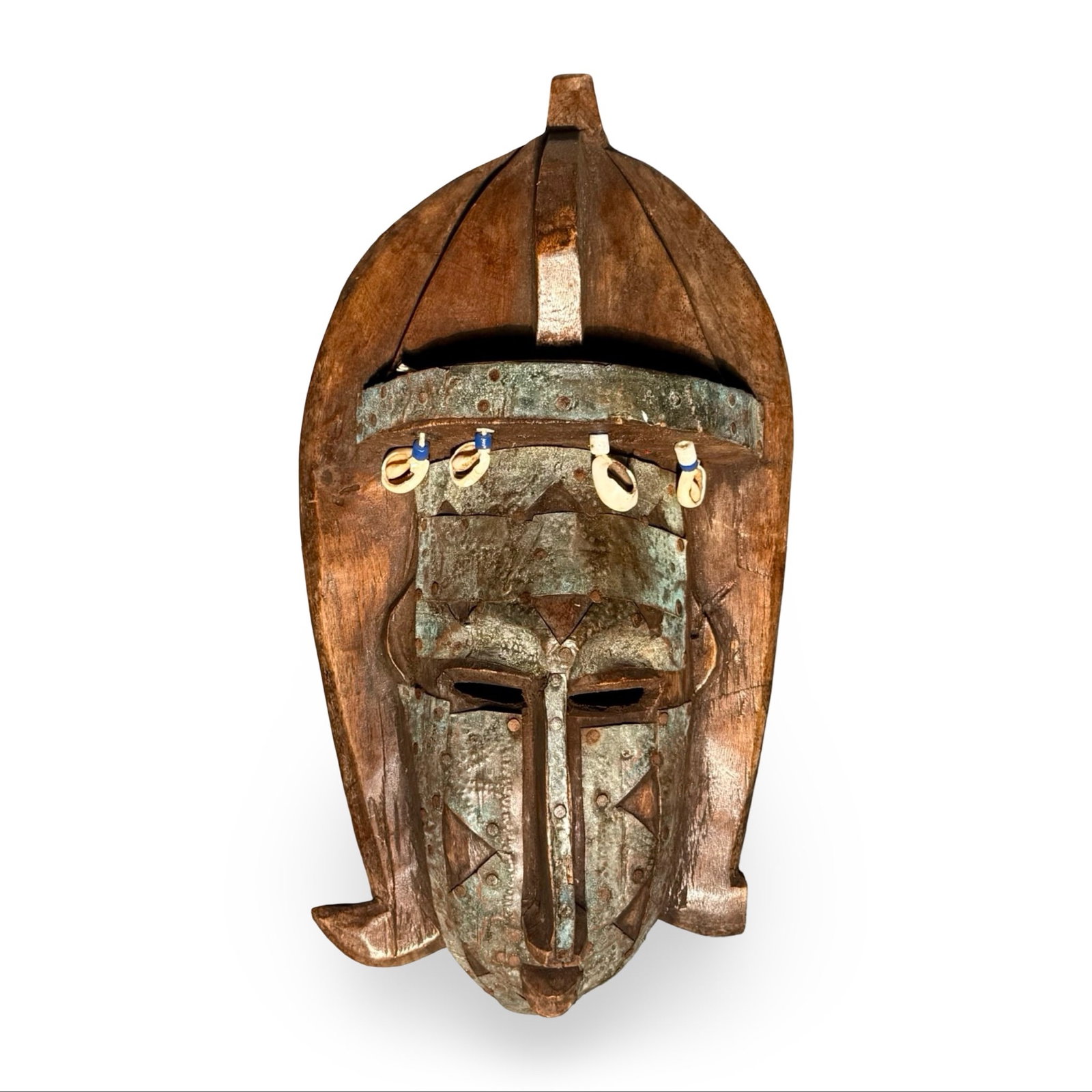 African Bamana Cowrie Shell Mask (1 of 8)