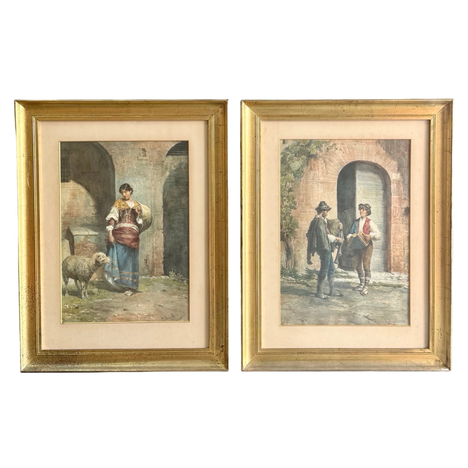 Signed Early American Red Side Table (1 of 7)